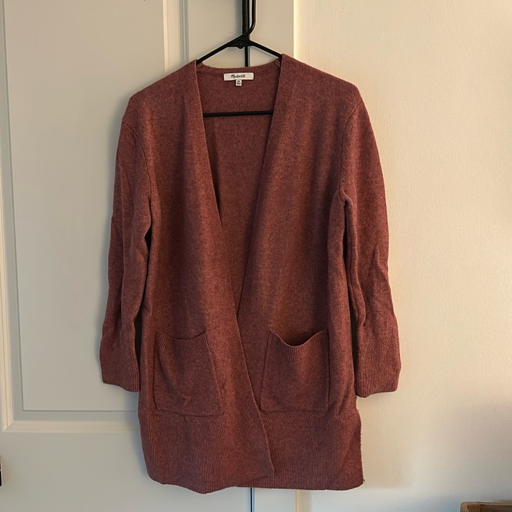 Madewell Kent Long Cardigan XS Pink